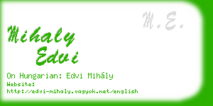 mihaly edvi business card