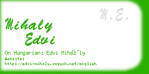 mihaly edvi business card